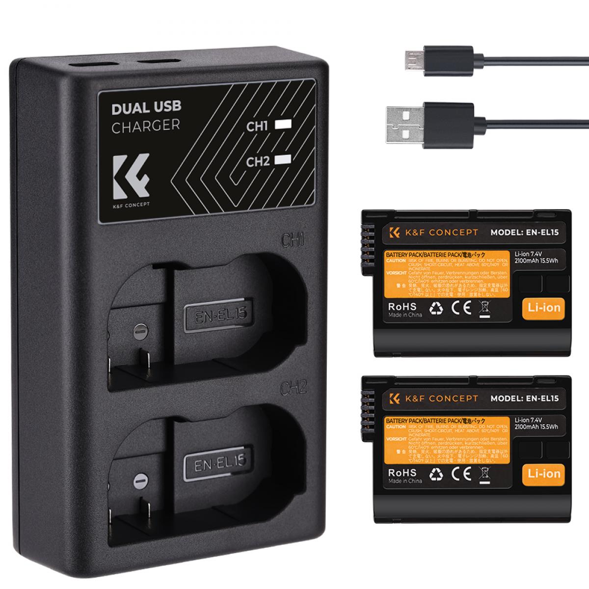 EN-EL15 EN-EL15A EN-EL15B 2 Pack Battery and Charger for Nikon Z6, Z7, D780, D850, D7500, 1, V1, D810, D810A, D800, D800E, D750, D610, D600, D500 Cameras EN-EL15 EN-EL15A EN-EL15B 2 Pack Battery and Charger for Nikon Z6, Z7, D780, D850, D7500, 1, V1, D810, D810A, D800, D800E, D750, D610, D600, D500 Cameras